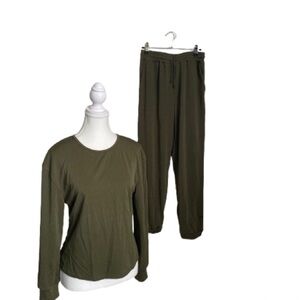 SHEIN Olive Green Track Pants & Joggers Set